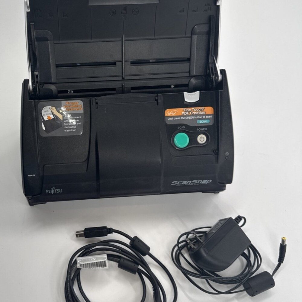 Fujitsu ScanSnap S500 Desktop Document Scanner USB with Cords TESTED *READ*